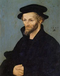 Portræt af Philip Melanchthon eller Philipp Schwarzerd (1497-1560)
