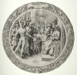 Den runde lidenskab: Kristus før ypperstepræsten, 1509.
