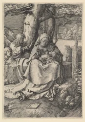 Jomfruen og barnet med to engle, 1523.