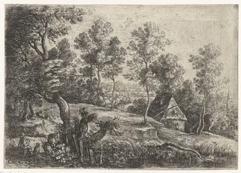 Landskab med et hus og en brønd Fem landskaber (serietitel)