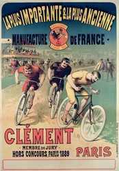 Plakat, der reklamerer for cyklerne Clement, 1891