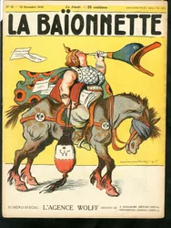 Cover af "The Bajonet", satirisk i farver
