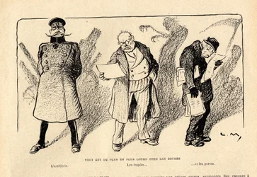 Le Rire rouge, satirisk i sort/hvid