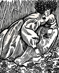 Ronsards digte. Originalt træsnit, 1902, 1923