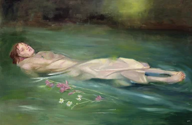 Girl drifting, 2004 (olie på plade)