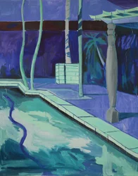 Blue Court, 2021 (olie på lærred)