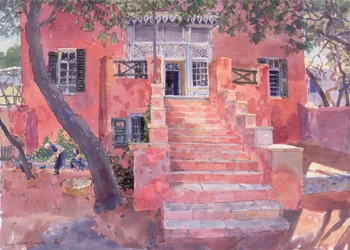 The House at Potisma, 2000 (akvarel på papir)