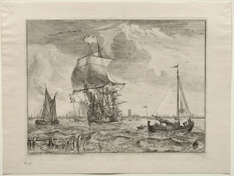 Marinescene med Amsterdam i det fjerne