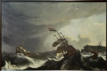 Skibe i nød under en kraftig storm