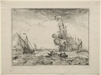 Skibe under fuld sejl, 1701.