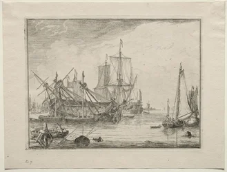 Skibe under reparation, 1701.