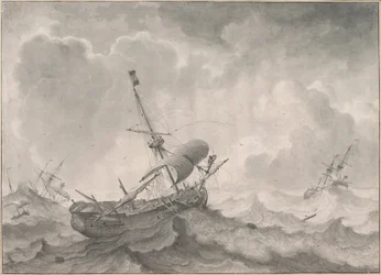 Skibe på et stormfuldt hav
