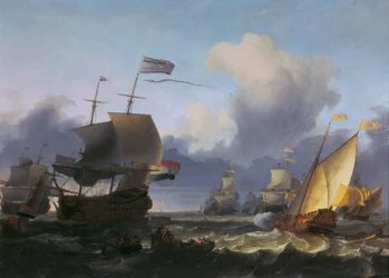 Overdragelsen af kommandoen til admiral de Ruyter ud for Texels kyst, 18. juni 1665
