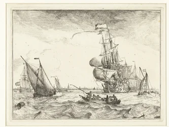 Udsigt over IJ med robåd Seascapes (serietitel)