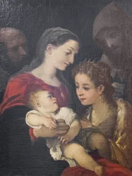 Den hellige familie med de hellige Frans og Catherine af Alexandria, ca. 1589-92 (olie på lærred)