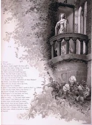 Juliet, ay me!. Romeo hun taler. , illustration fra Romeo og Julie,