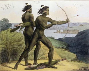 Jagt i San Francisco-bugten, fra "Voyage Pittoresque Autour du Monde", graveret af Jean Augustin Franquelin (1798-1839), udgivet 1822