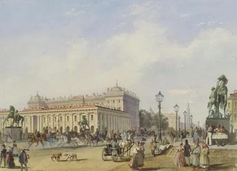 Anichkov-broen i Sankt Petersborg, 1847