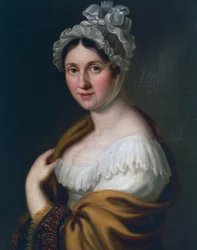 Portræt af Johanna Rosine Wagner, født Patz (1774-1848), mor til Richard Wagner, Maleri af Ludwig Geyer (1779-1821)