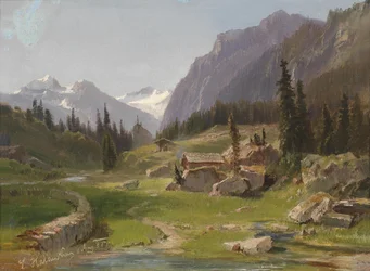 Idyllisk bjerglandskab