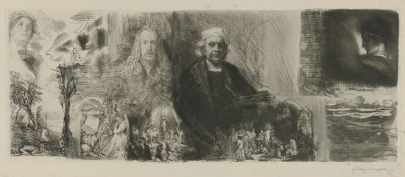 Værker af Rembrandt og Dürer i forskellige trykteknikker An die Schönheit (titel på objekt)