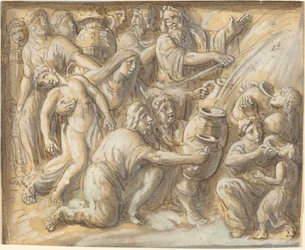 Moses trækker vand fra klippen