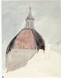 Kuppel af kirken Santa Maria del Fiore, Firenze (Akvarel