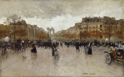 Rundkørsel af Champs Elysees, Paris,