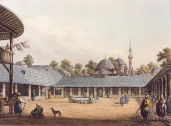Borgas Caravanserai, af Luigi Mayer, Rumænien Indgravering