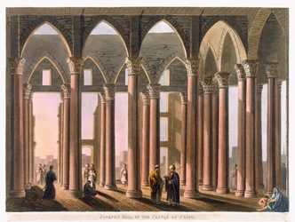 Josefs sal i citadellet i Kairo, tavle 31 fra „Views in Egypt“, graveret af Thomas Milton (1743-1827), udgivet ved Robert Bowyer (1758-1834), 1802