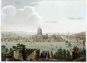 Salomons tempel (moskeen i Jerusalem) - i "" Udsigter i de osmanniske herredømmer, i Europa, i Asien og nogle af middelhavsøerne""" fra de originale tegninger taget af Luigi Mayer, London