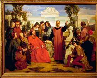 Fejring af Platons fødselsdag i Lorenzo Il Magnificos villa i Careggi den 7. november