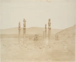 Ruine på den første terrasse, Persepolis, 1858.
