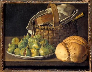 Stilleben med figner Maleri af Luis Melendez (1716-1780) 1700-tallets søn. 0,37x0,49 m