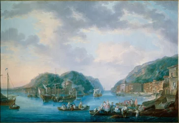 Udsigt over havnen i Pasajes