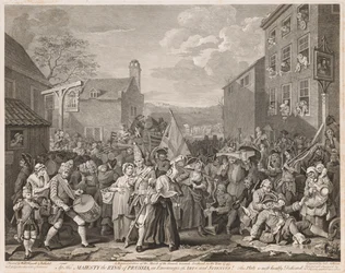 marts til Finchley i året 1746 (efter Hogarth)