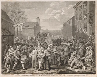 Marts til Finchley i året 1746 efter Hogarth, 1750.