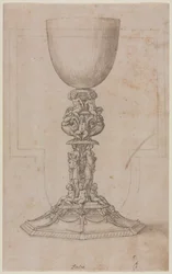 Design til en Chalice recto, midten af 1500-tallet.