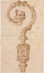 Design til en Crozier, midten af 1500-tallet.