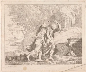 Deucalion og Pyrrha efter syndfloden
