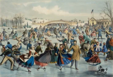 Central Park, Winter - The Skating Pond, 1862.