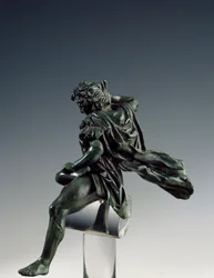 Græsk kunst: „Kongen af Makedonien Alexander den Store (356-323 f.Kr.) til hest“. Bronzeskulptur af Lysippos fra Sikyon (395-305 f.Kr.), 4. århundrede f.Kr. Rom, Museo Nazionale di Villa Giulia, Italien