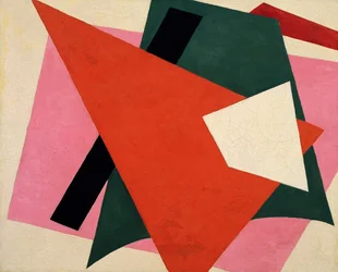 Arkitektonisk maleri - Peinture de Lyubov Sergeyevna Popova (1889-1924) - 1917 - Olie på lærred - 80x98 - Museum of Modern Art, New York