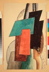 Arkitektonisk maleri. Maleri af Lyubov (Lioubov) Sergeyevna Popova (1889-1924), olie på lærred