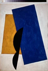 Arkitektonisk maleri. Maleri af Lyubov (Lioubov) Sergeyevna Popova (1889-1924), olie på lærred
