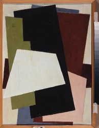 Arkitektonisk maleri. Maleri af Lyubov (Lioubov) Sergeyevna Popova (1889-1924), olie på lærred
