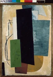 Arkitektonisk maleri. Maleri af Lyubov (Lioubov) Sergeyevna Popova (1889-1924), olie på lærred
