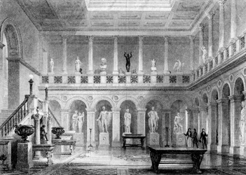 En hal i Deepdene, Dorking, Surrey, 1800-tallet.