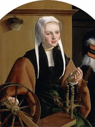 Tysk: Weibliches Bildnis, Anna Codde Portræt af (muligvis) Anna Codde, hustru til Pieter Gerritsz Bicker