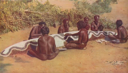 »Totemistisk ritual blandt sorte australiere«, ca. 1935